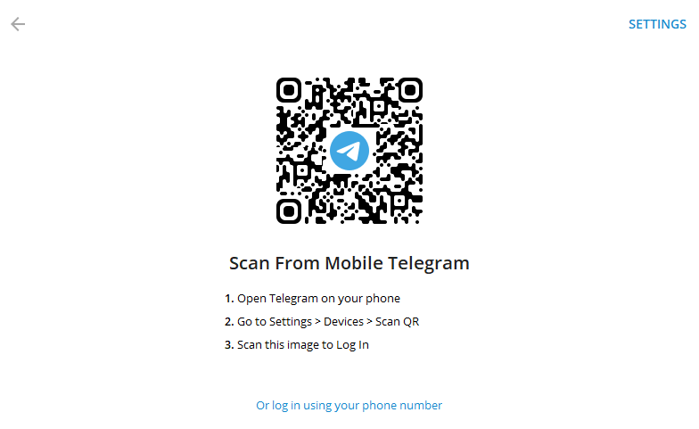 Code qr telegram scan QR Code