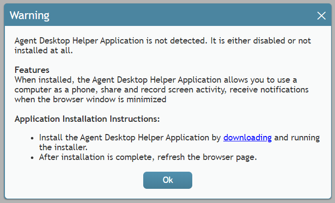 agent desktop helper application