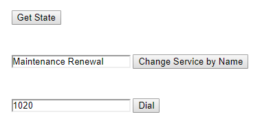 Enter service name and phone number or extension
