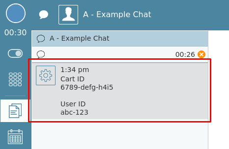 Pass query parameters web chat widget - internal message display.png